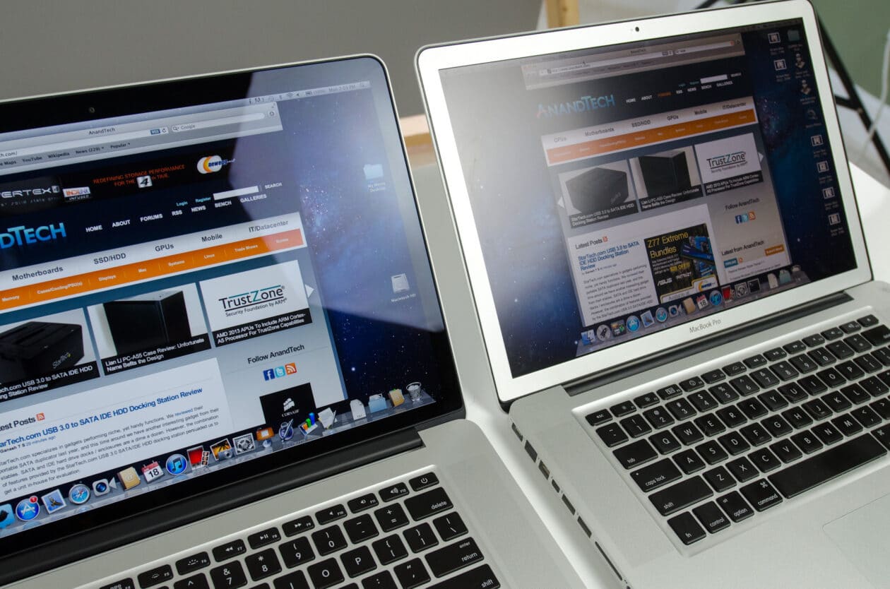 MacBooks Pro com tela glossy e matte