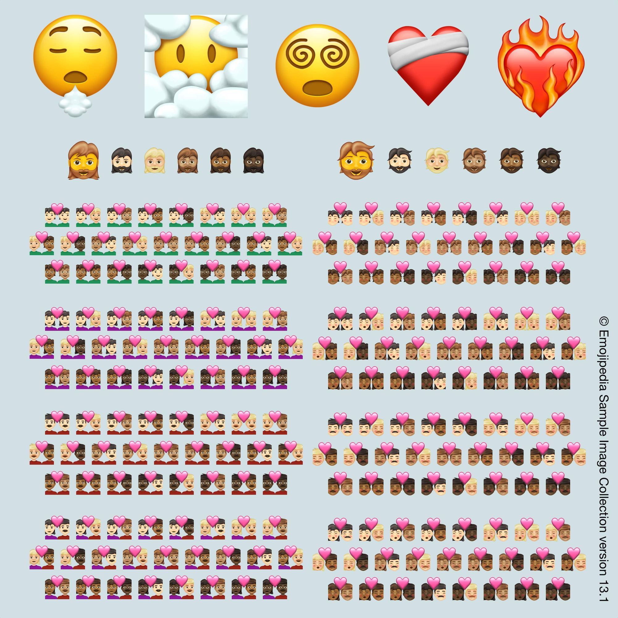 Novos emojis (Emoji 13.1)