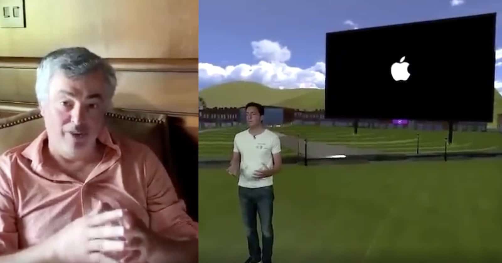 Eddy Cue participando de uma apresentação em vídeo de operadora parceira da Apple