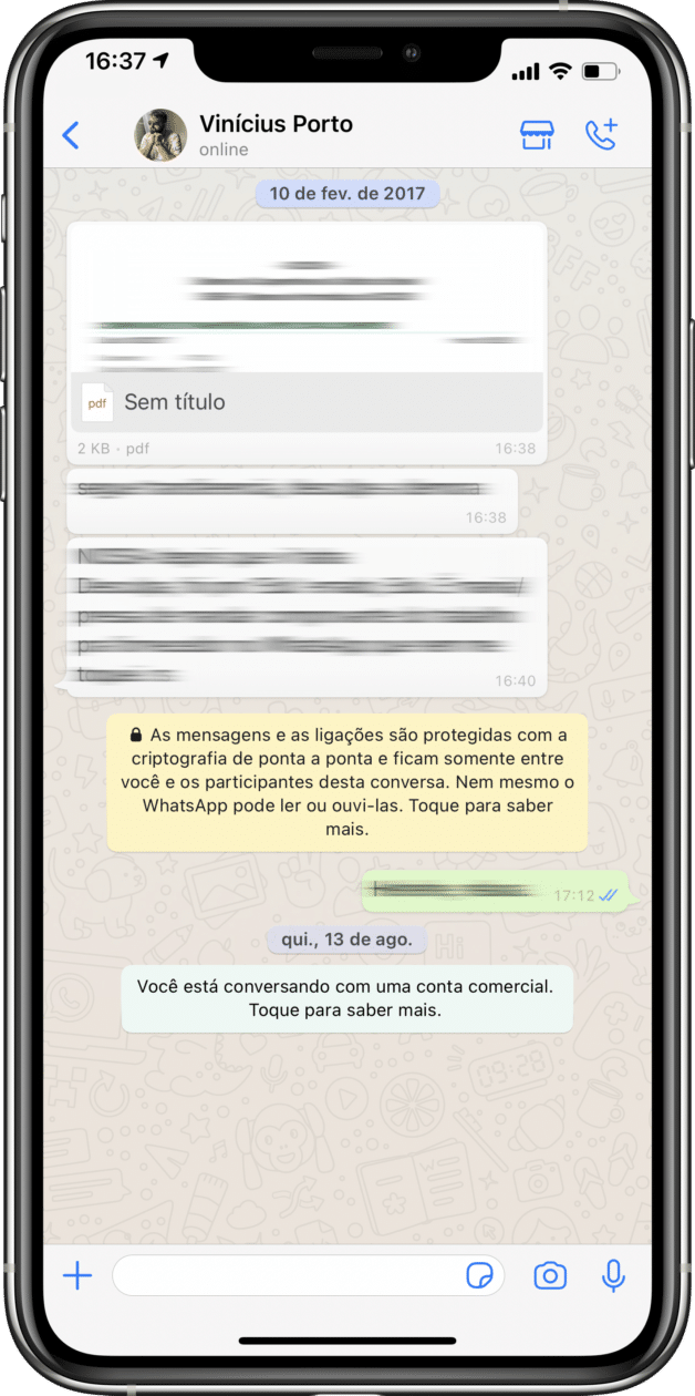Novidades do WhatsApp beta para iOS