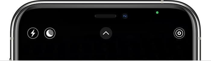 Bolinha verde de privacidade no iPhone rodando o iOS 14