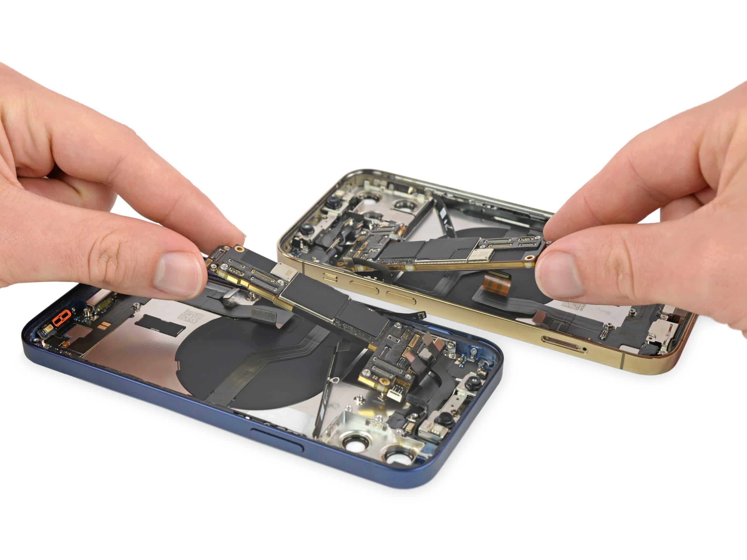 iFixit desmontando os iPhones 12 e 12 Pro