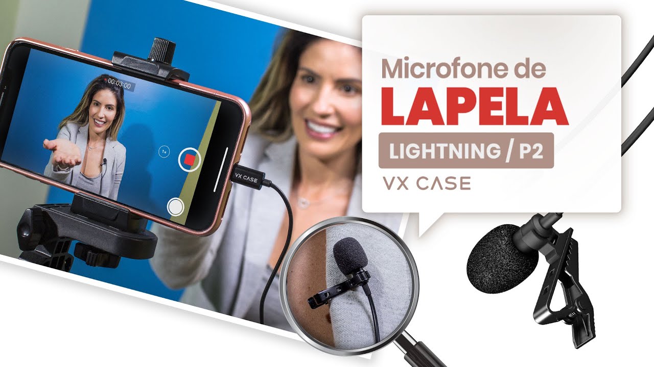 Microfones de lapela da VX Case