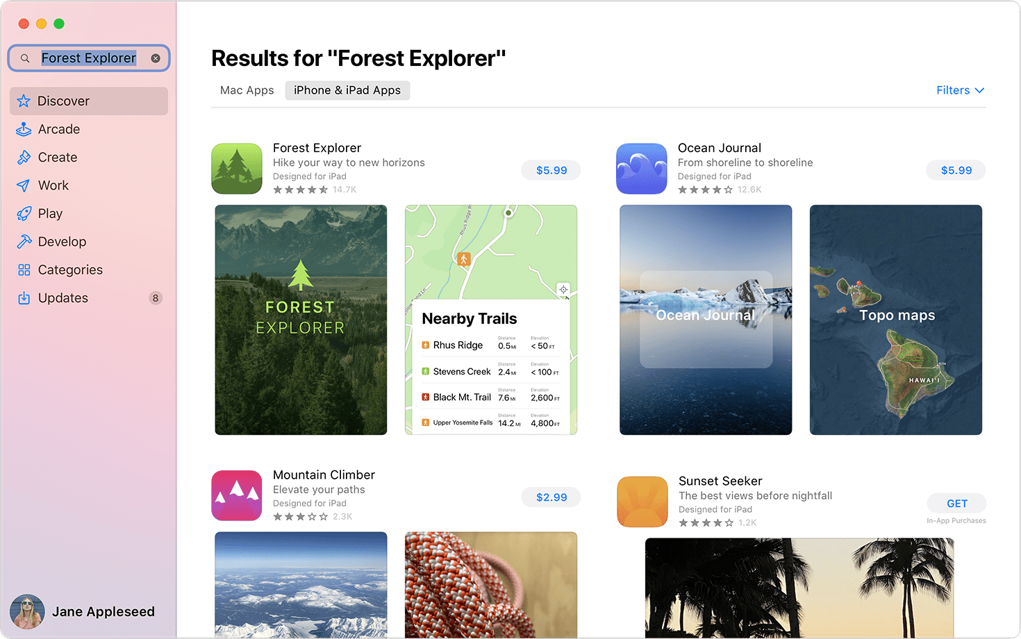 Apps para iPhone/iPad na Mac App Store