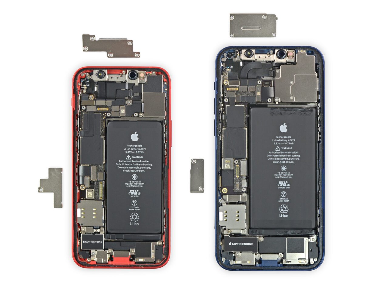 Desmonte do iPhone 12 mini feito pela iFixit