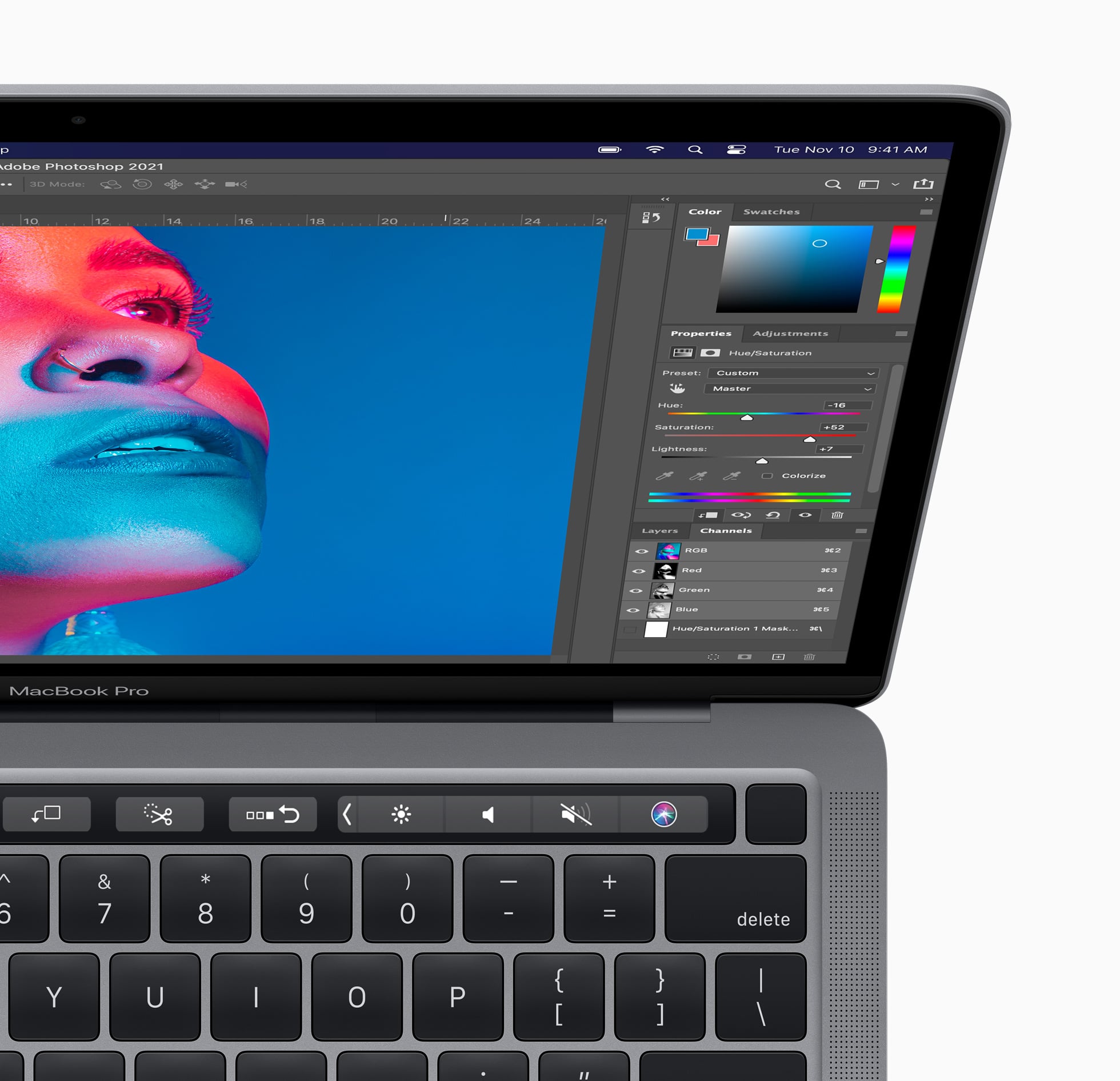 MacBook Pro com chip M1 rodando o Adobe Photoshop