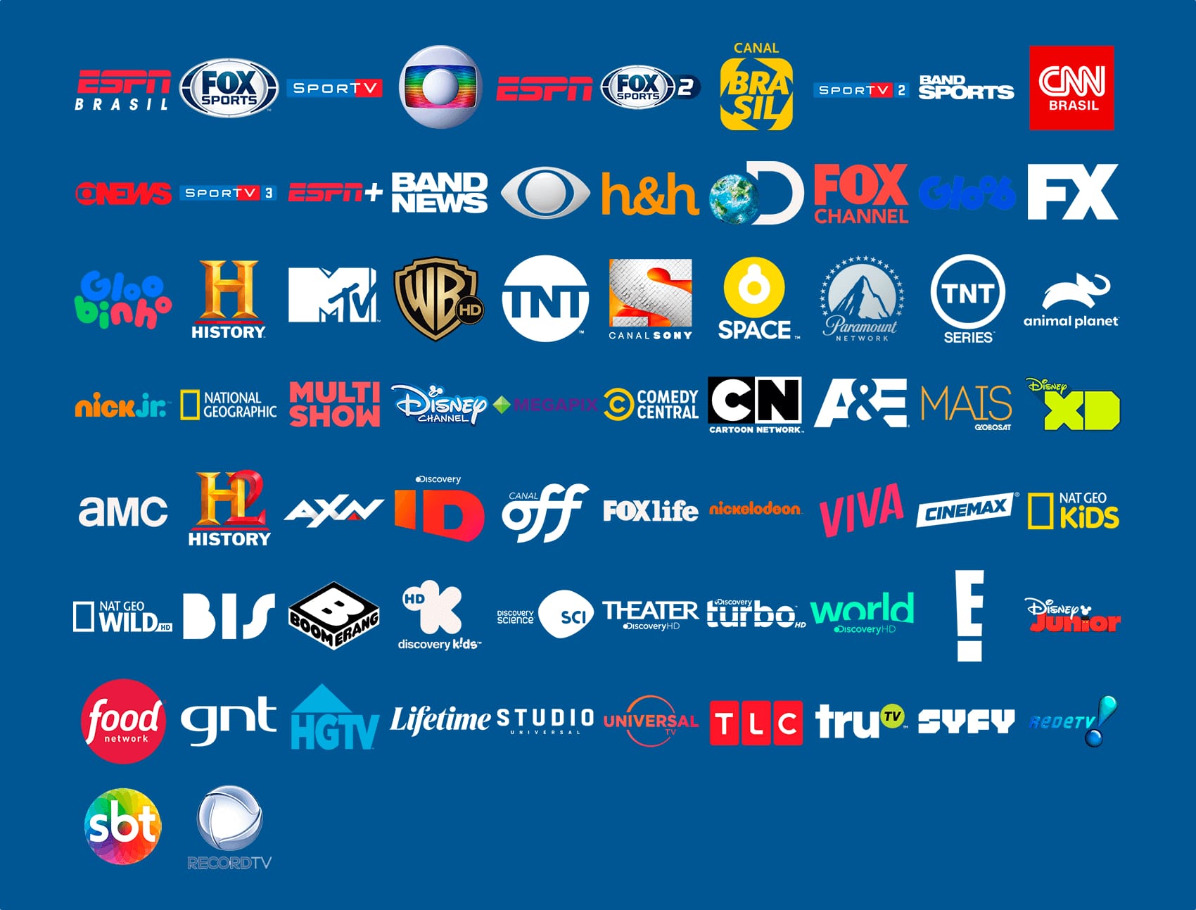 list of channels for vu stream tv