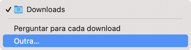 Local de download do Safari no macOS