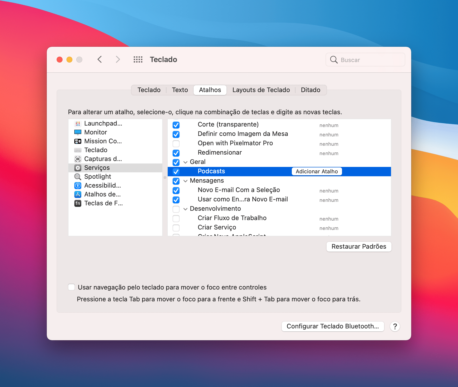 Criando um atalho de teclado para abrir um app no macOS