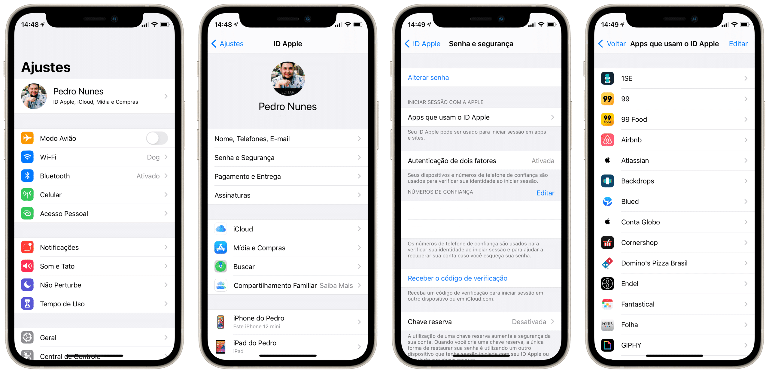 Gerenciar os apps com Iniciar sessão com a Apple - Suporte da