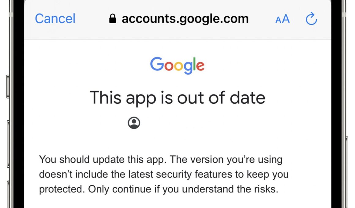 Alerta de segurança do Gmail