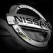 Marca da Nissan em preto e branco