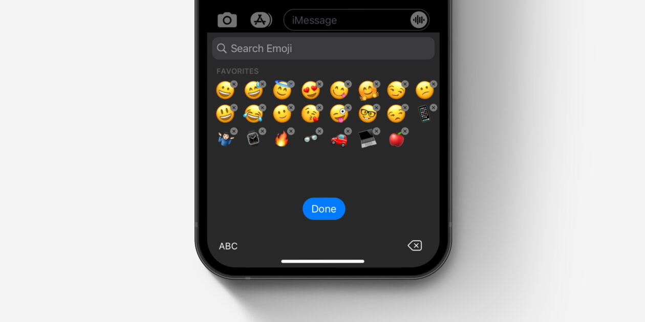 Conceito: teclado de emojis favoritos