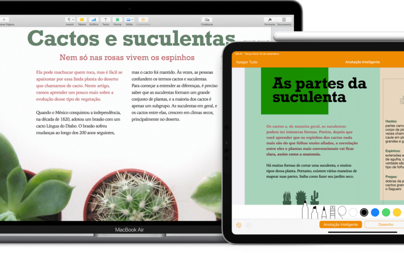 Pages para iOS, iPadOS e macOS