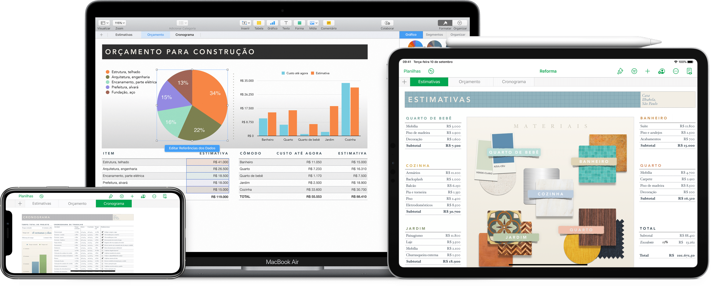 Pages, Numbers e Keynote como escolher um modelo padrão de documento