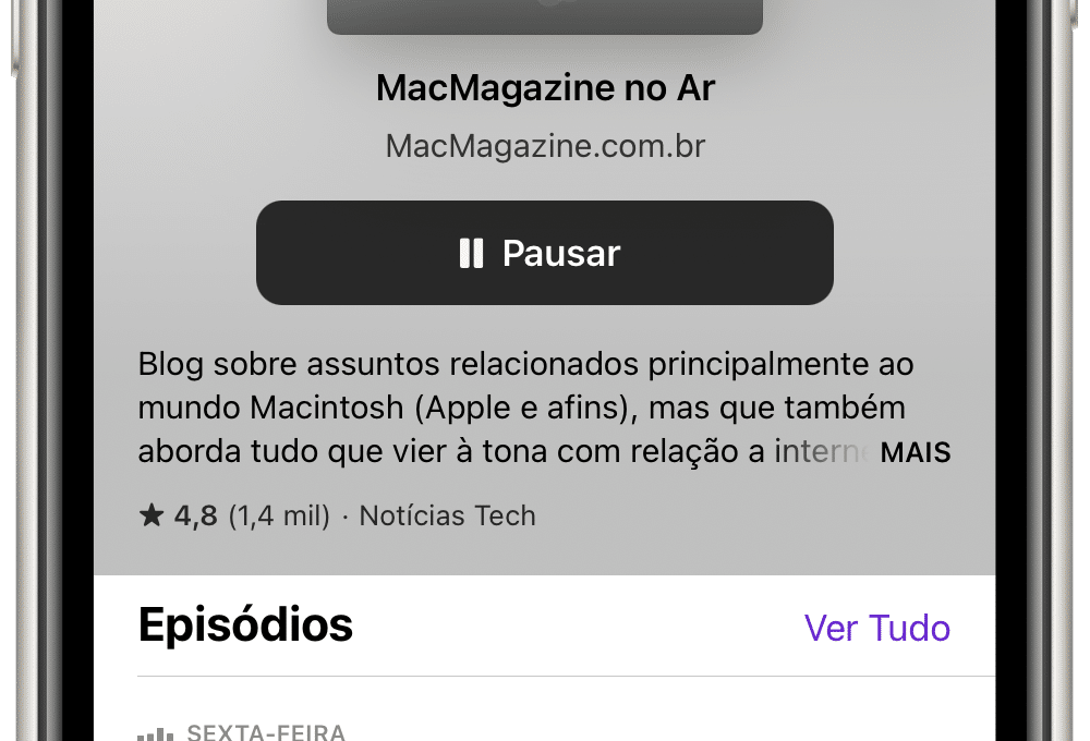 "Seguir" no Podcasts do iOS 14.5