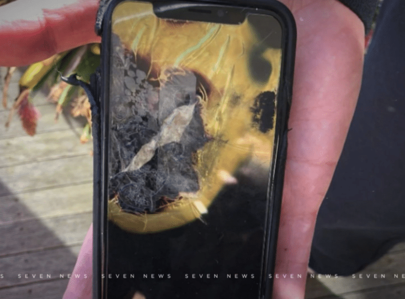iPhone X que explodiu na Austrália
