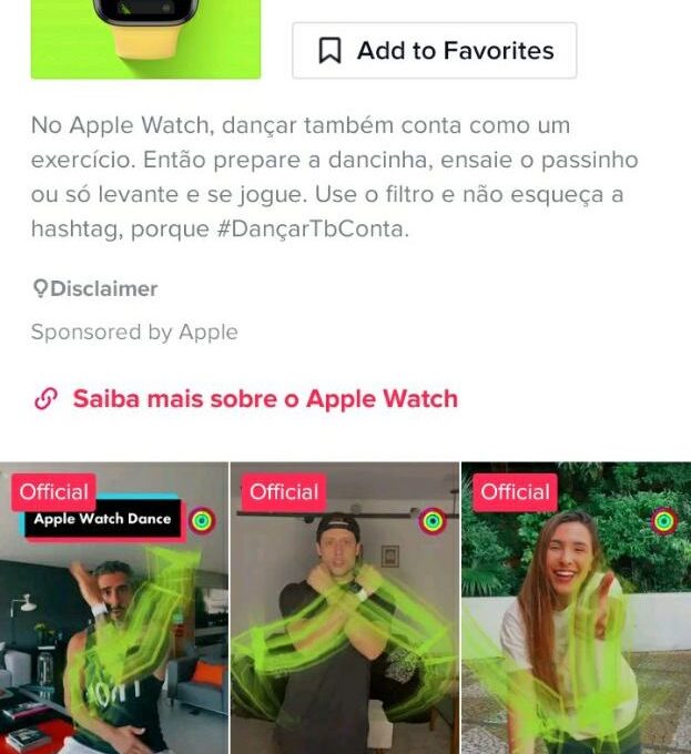 Desafio de dança do Apple Watch no TikTok