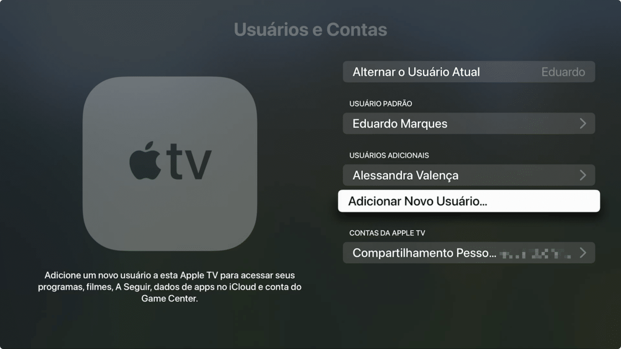 Multiusuários na Apple TV