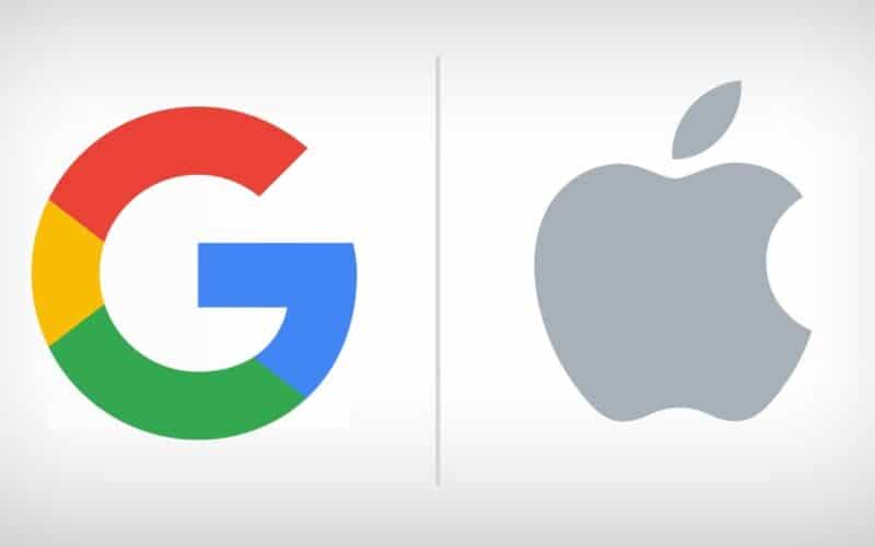 Logo do Google e da Apple
