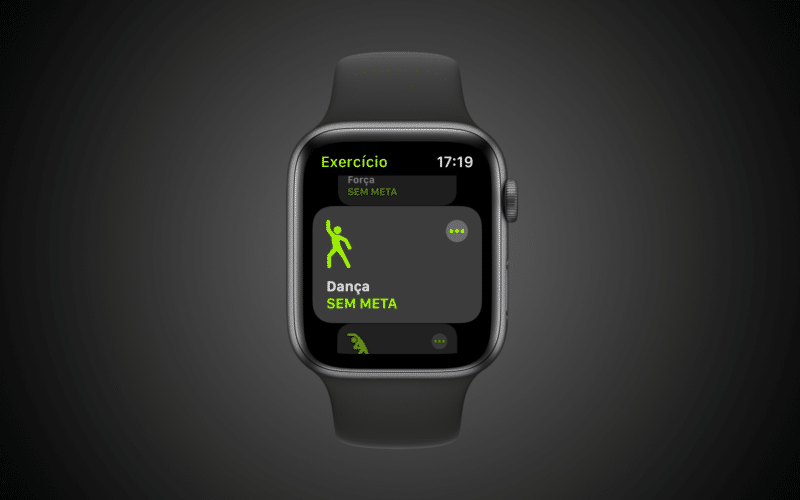 Exercício de dança no Apple Watch