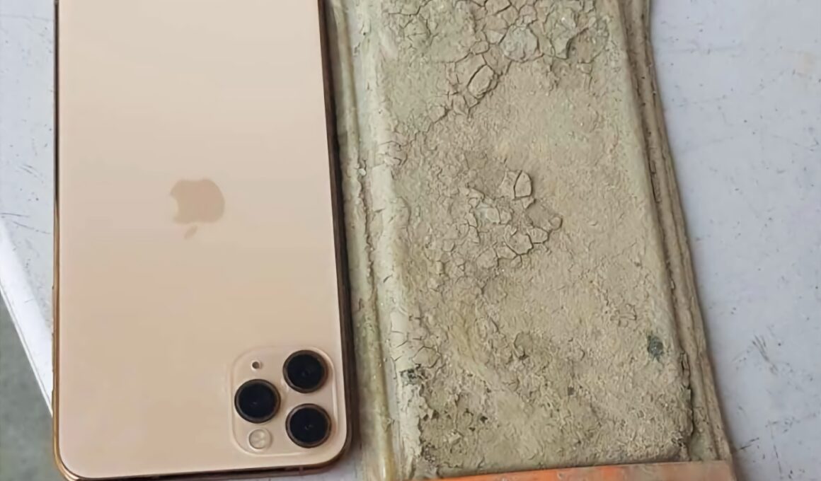 iPhone 11 Pro Max após um ano submerso em lago