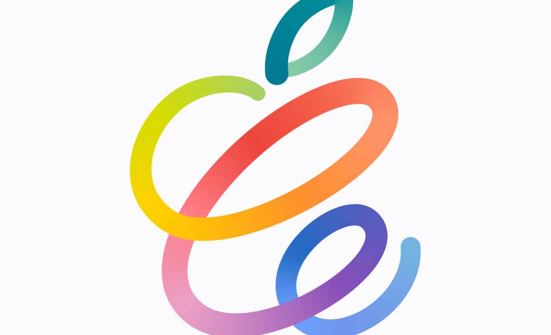 Arte do convite do evento da Apple no dia 20 de abril
