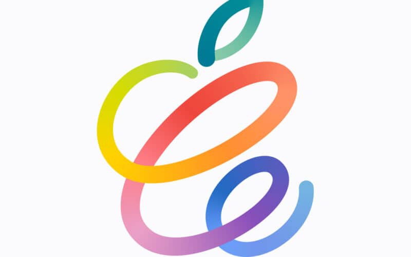 Arte do convite do evento da Apple no dia 20 de abril