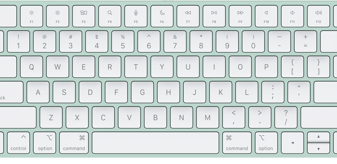 Teclado Magic Keyboard do novo iMac com Touch ID (verde)