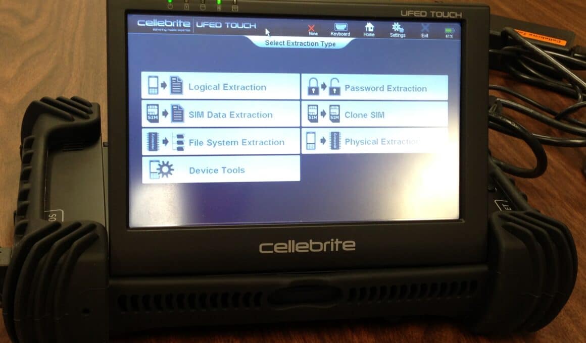 Dispositivo de hacking da Cellebrite