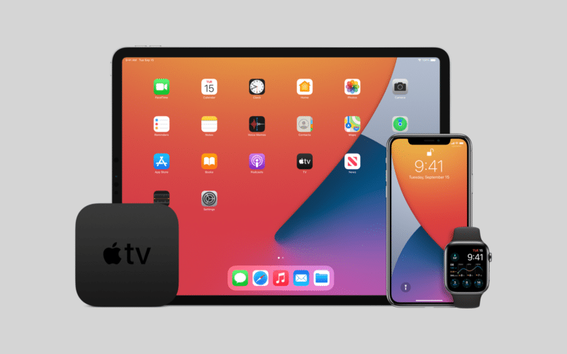 iOS, iPadOS, watchOS e tvOS
