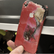 iphone XR que pegou fogo durante um voo
