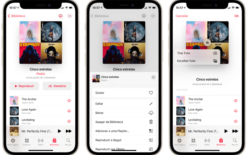 Alterando a capa de playlist no Apple Music