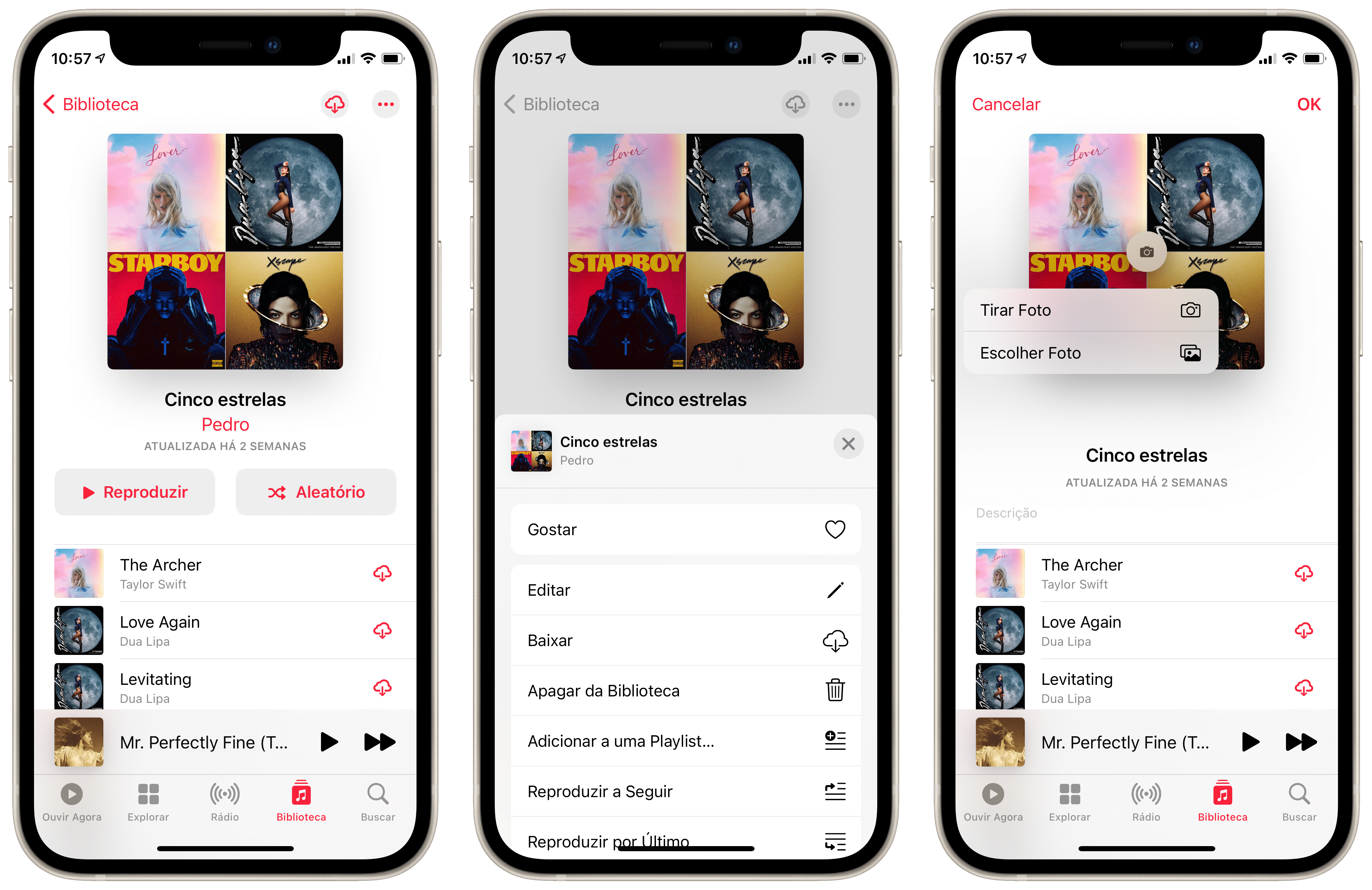 Alterando a capa de playlist no Apple Music