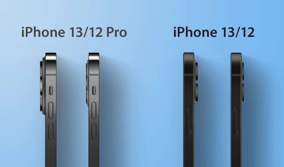 Diferença nos módulos de câmera entre os iPhones 12 e "iPhones 13"