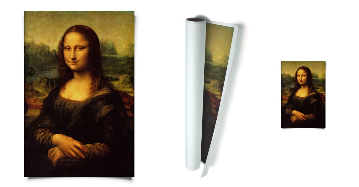 Formatos da pintura de Mona Lisa