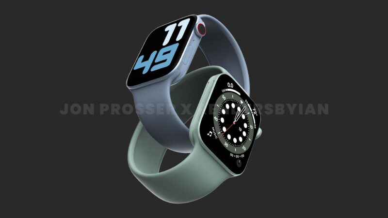 Renders do suposto "Apple Watch Series 7"