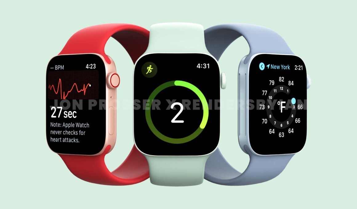 Renders do suposto "Apple Watch Series 7"
