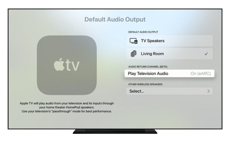 Apple TV com ARC