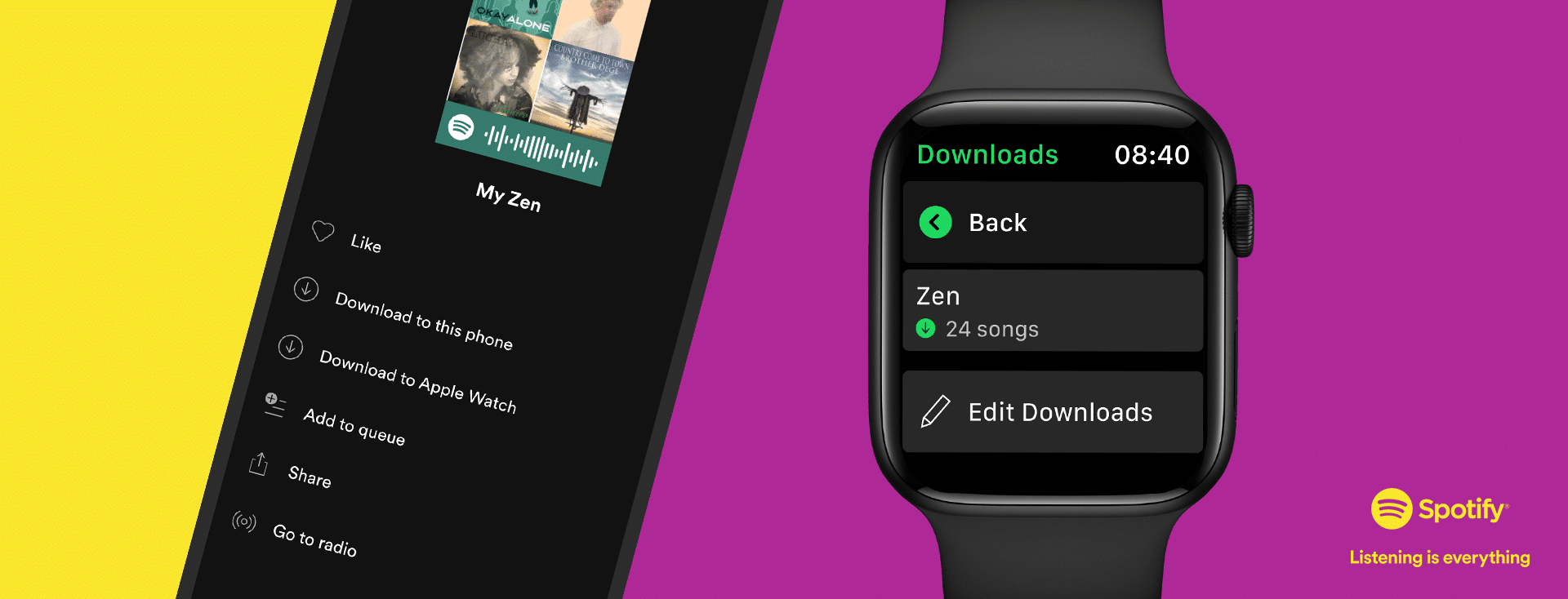 Baixar músicas do Spotify no Apple Watch