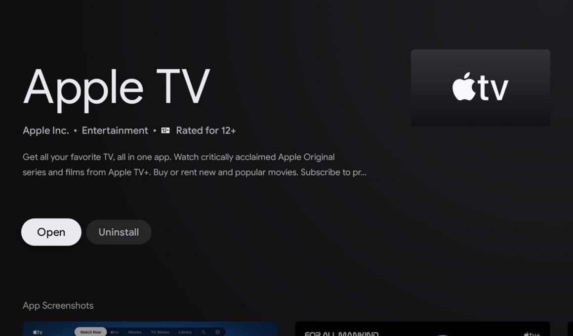 Aplicativo Apple TV para Android TV