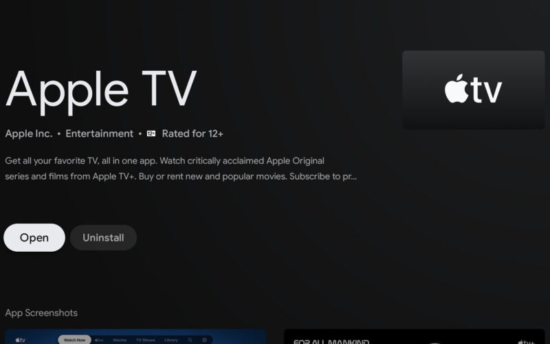 Aplicativo Apple TV para Android TV