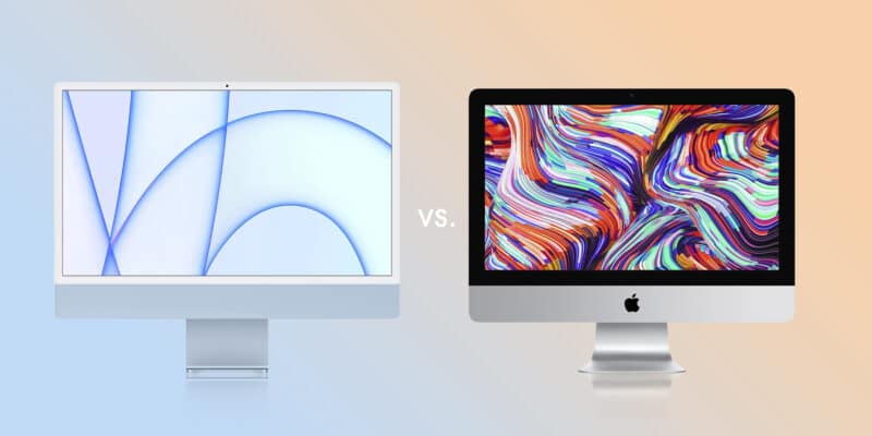 iMac com M1 e iMac com Intel