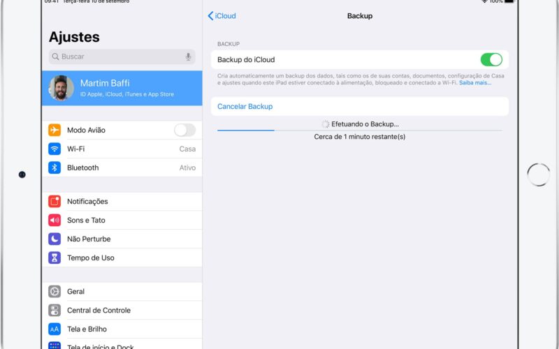 Backup do iCloud