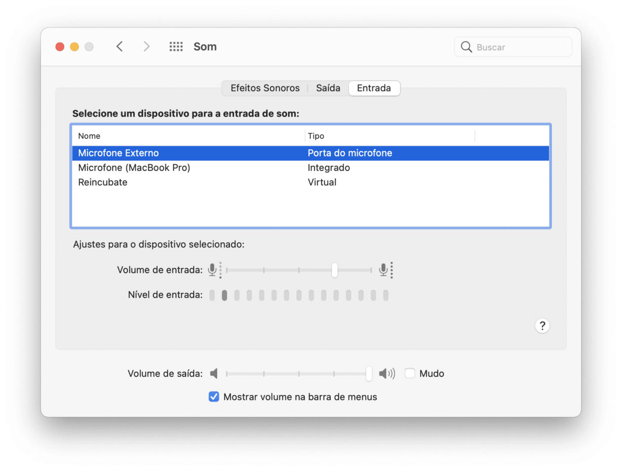 Configurando o som do Mac