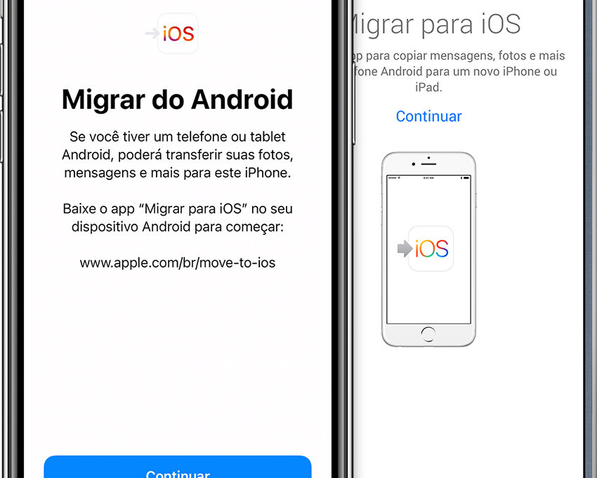 Ferramenta Migrar para iOS (Move to iOS)
