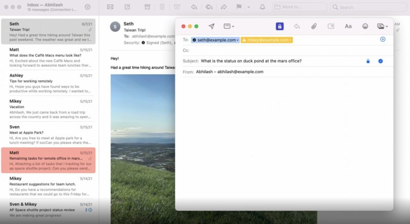 Extensões do Mail no macOS Monterey