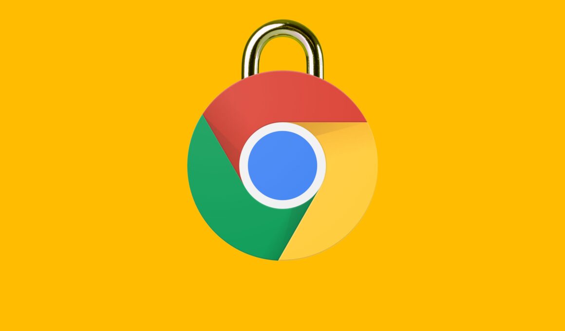 Ícone do Google Chrome com cadeado
