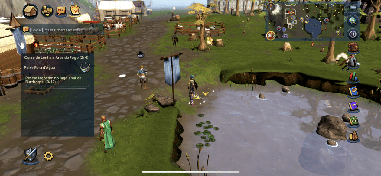 Captura de tela do jogo RuneScape para iOS