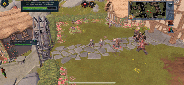 Captura de tela do jogo RuneScape para iOS